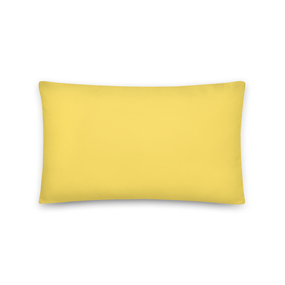 "Yellow Sketch Art" Decorative Pillow C2