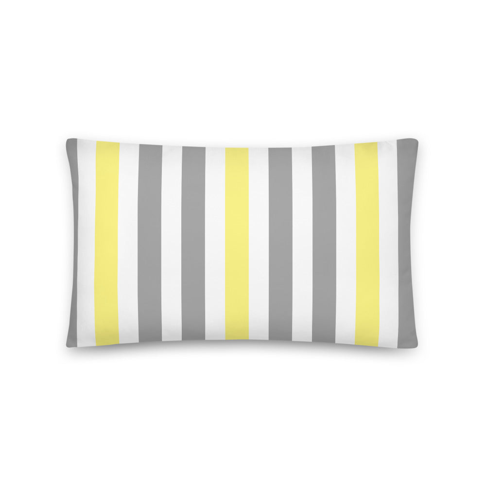 "Yellow Sketch Art" Decorative Pillow B