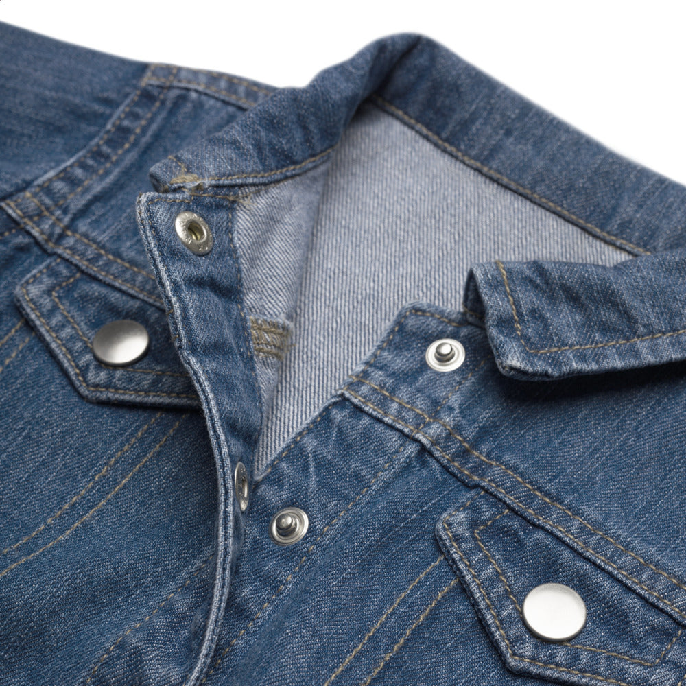 Baby Girl's Organic Embroidered Teddy Bear Signature Denim Jacket