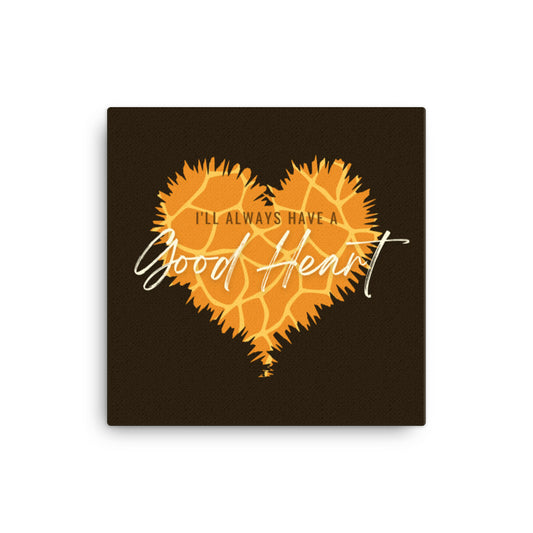 "Good-Heart" Giraffe Pattern Framed Canvas Print B