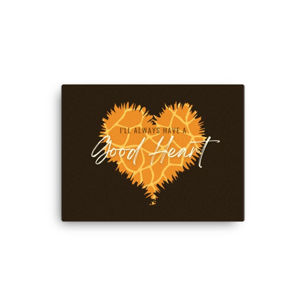 "Good-Heart" Giraffe Pattern Framed Canvas Print B