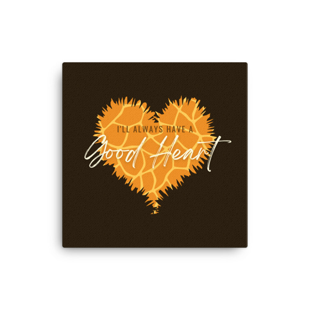 "Good-Heart" Giraffe Pattern Framed Canvas Print B
