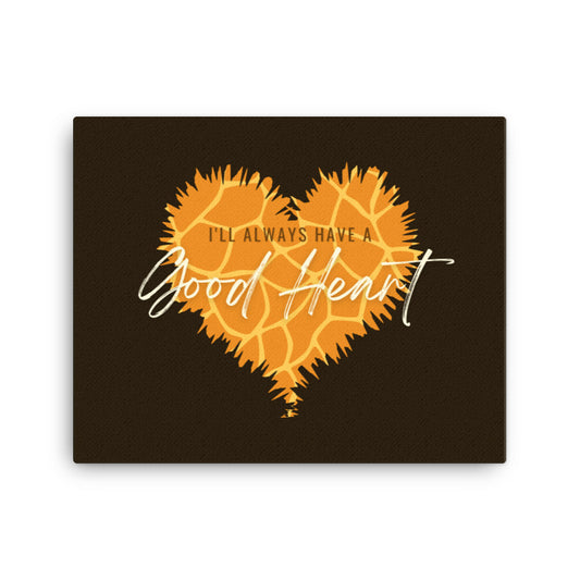 "Good-Heart" Giraffe Pattern Framed Canvas Print B