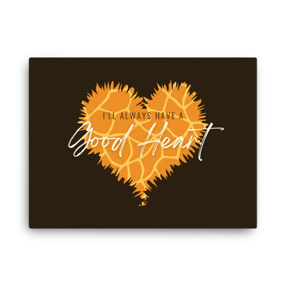 "Good-Heart" Giraffe Pattern Framed Canvas Print B