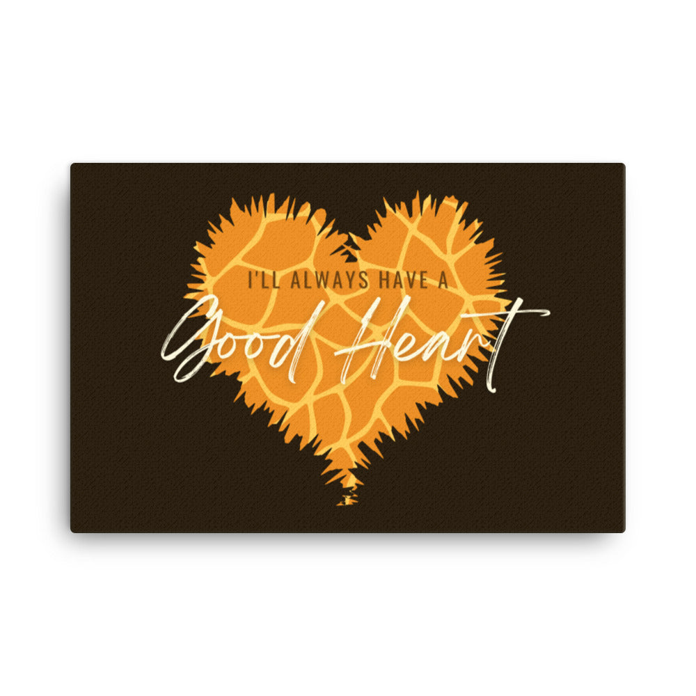 "Good-Heart" Giraffe Pattern Framed Canvas Print B