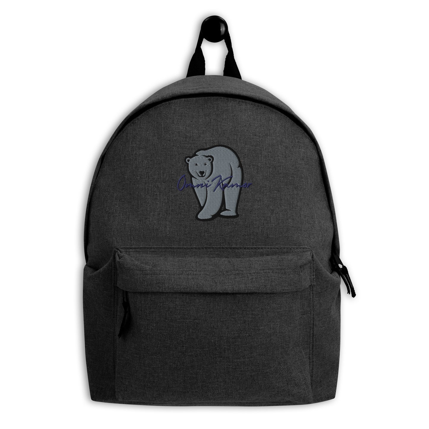 Embroidered Signature Polar Bear Backpack