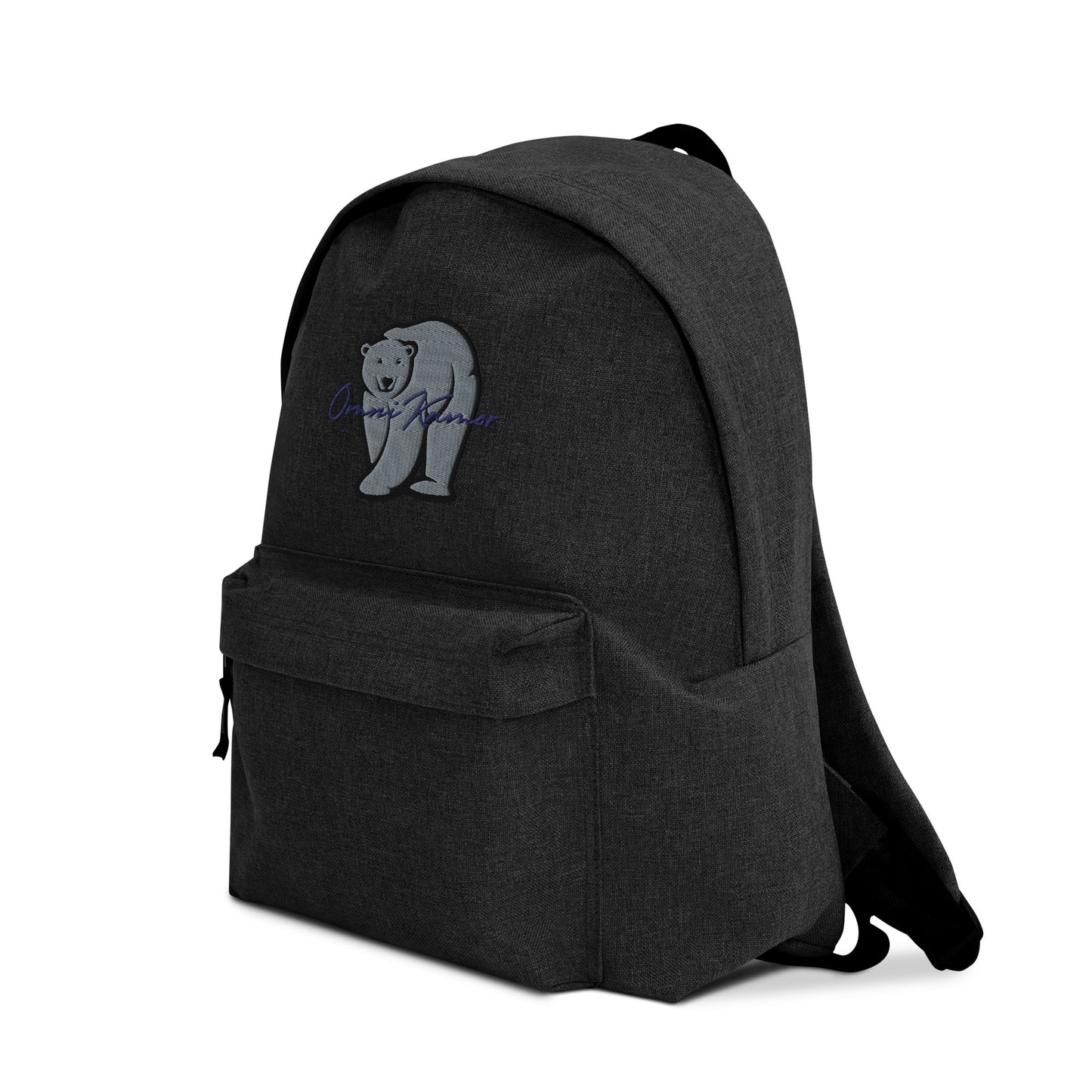 Embroidered Signature Polar Bear Backpack