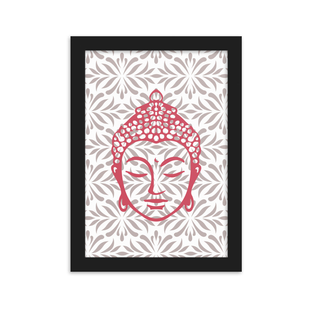 Rose Buddha Framed Matte Paper Poster Vertical