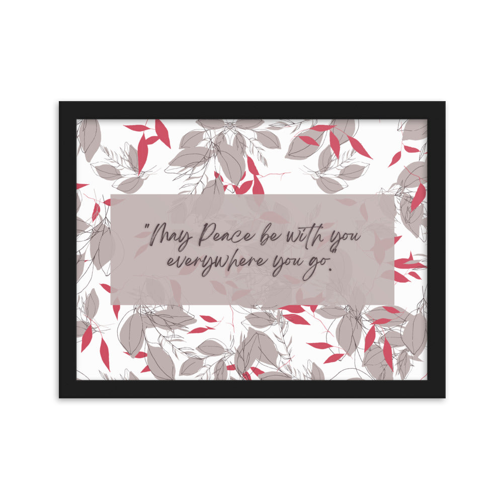 "Love is Life" Peace Framed Matte Paper Poster