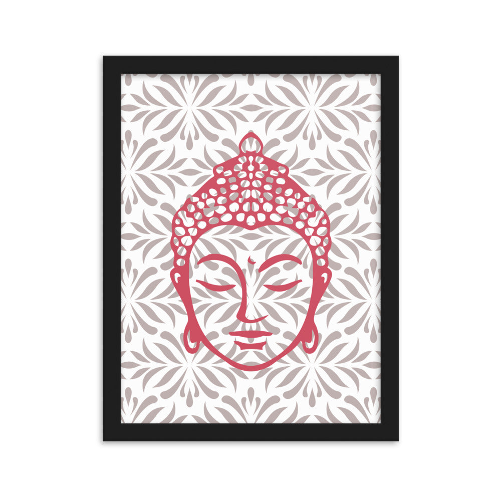 Rose Buddha Framed Matte Paper Poster Vertical