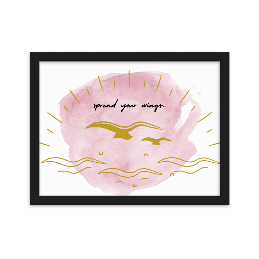 "Thankful for the Little Things" Framed Matte Paper Poster B