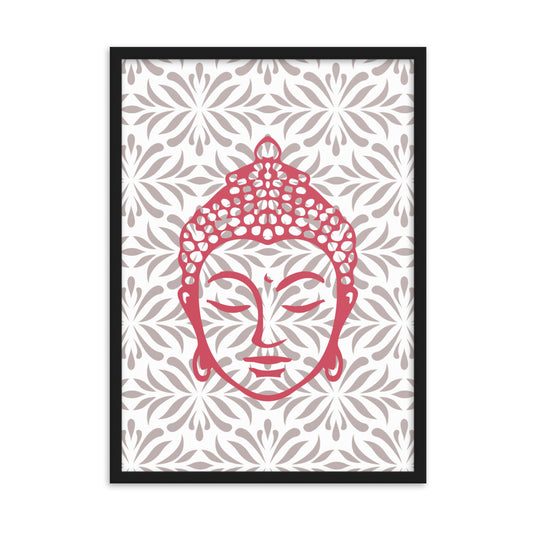 Rose Buddha Framed Matte Paper Poster Vertical