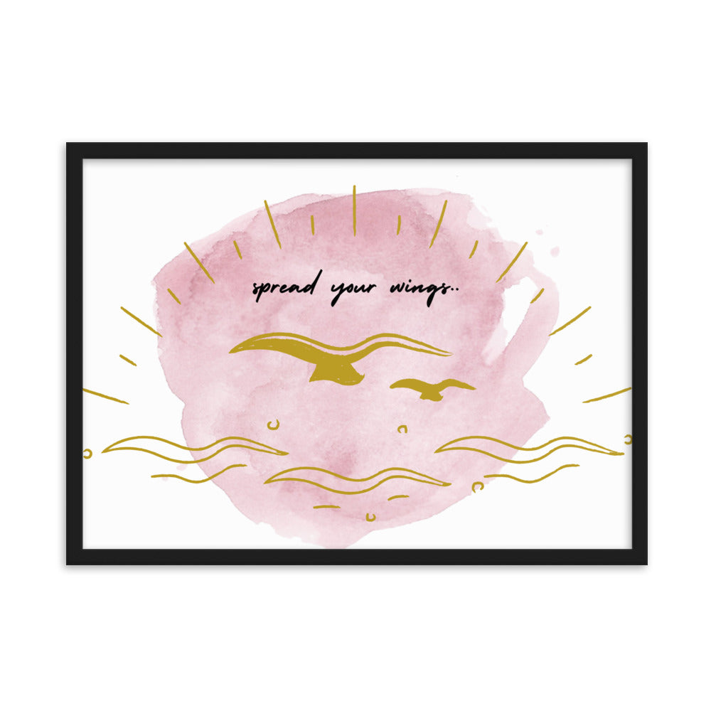 "Thankful for the Little Things" Framed Matte Paper Poster B