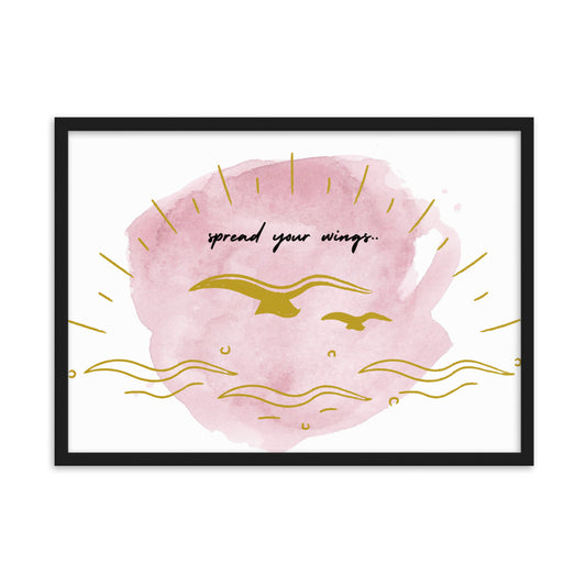 "Thankful for the Little Things" Framed Matte Paper Poster B