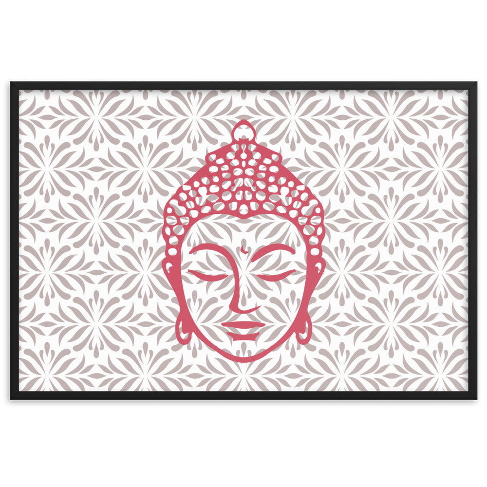 Rose Buddha Framed Matte Paper Poster