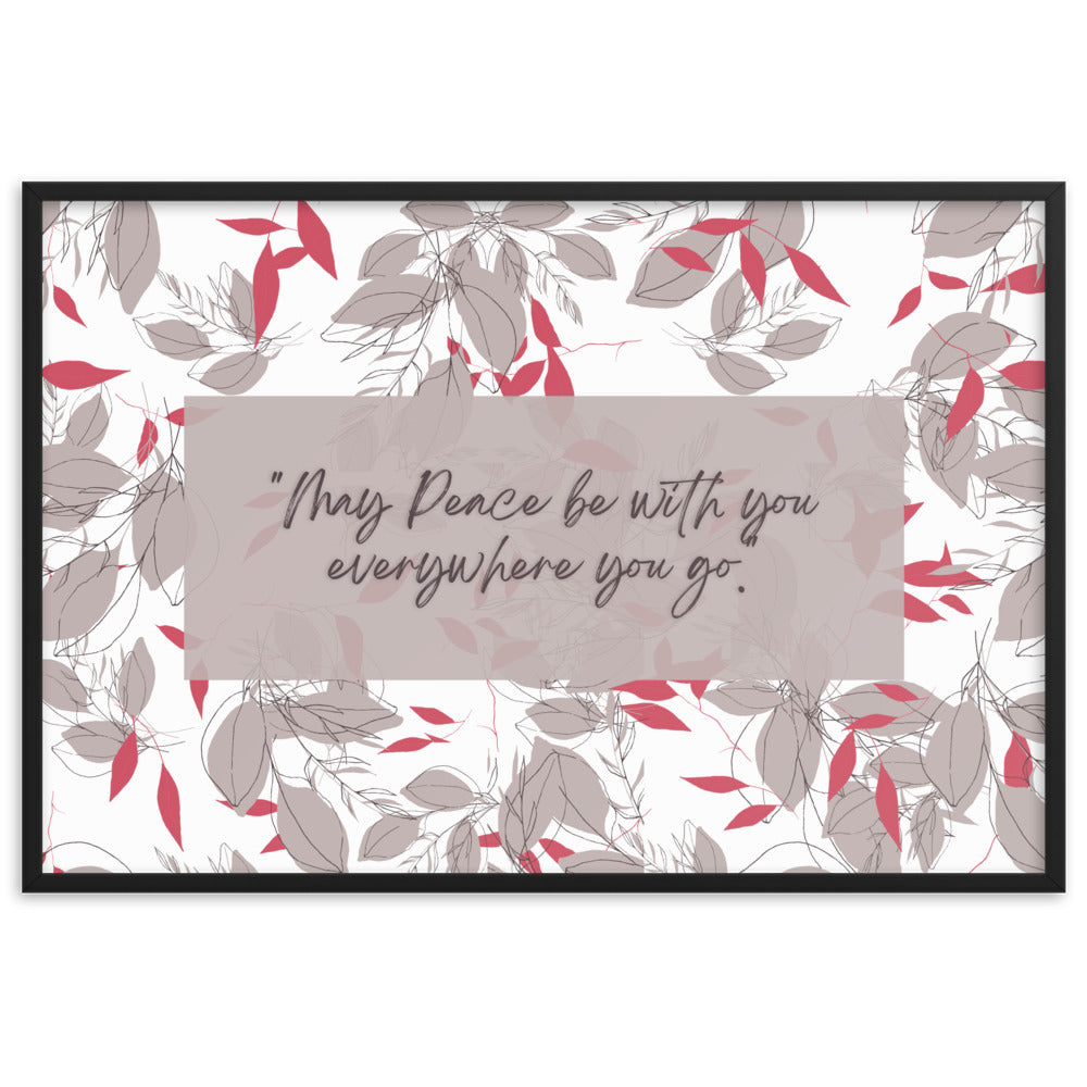 "Love is Life" Peace Framed Matte Paper Poster