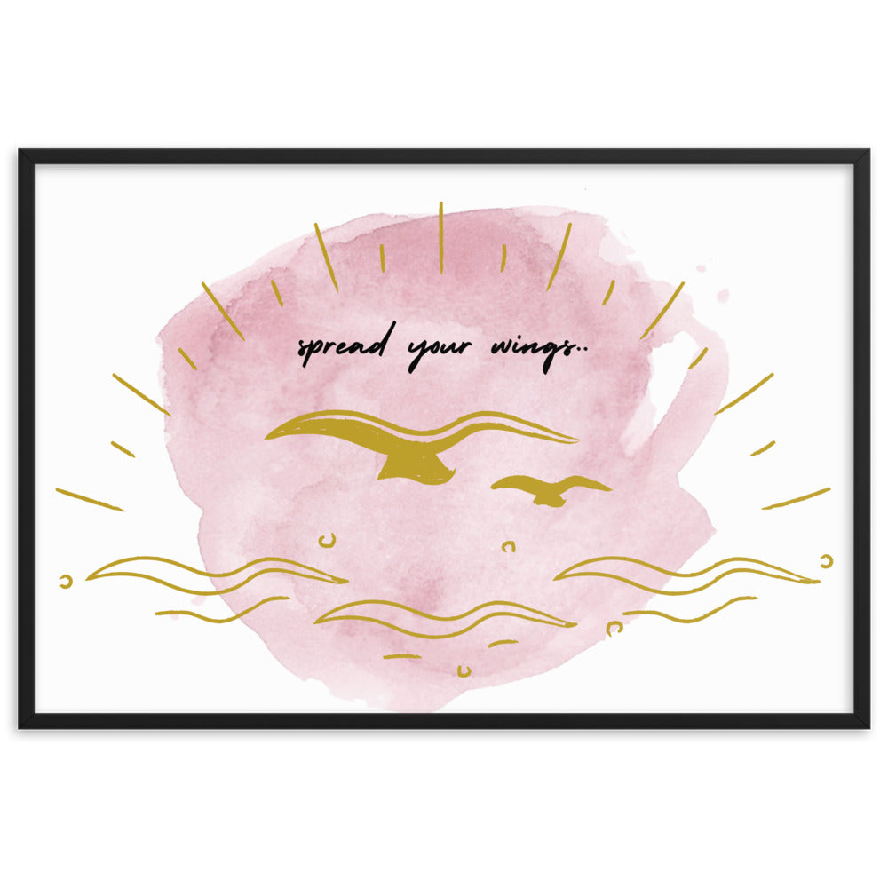 "Thankful for the Little Things" Framed Matte Paper Poster B