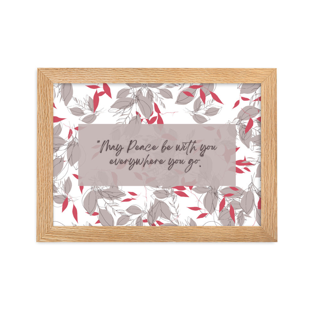 "Love is Life" Peace Framed Matte Paper Poster
