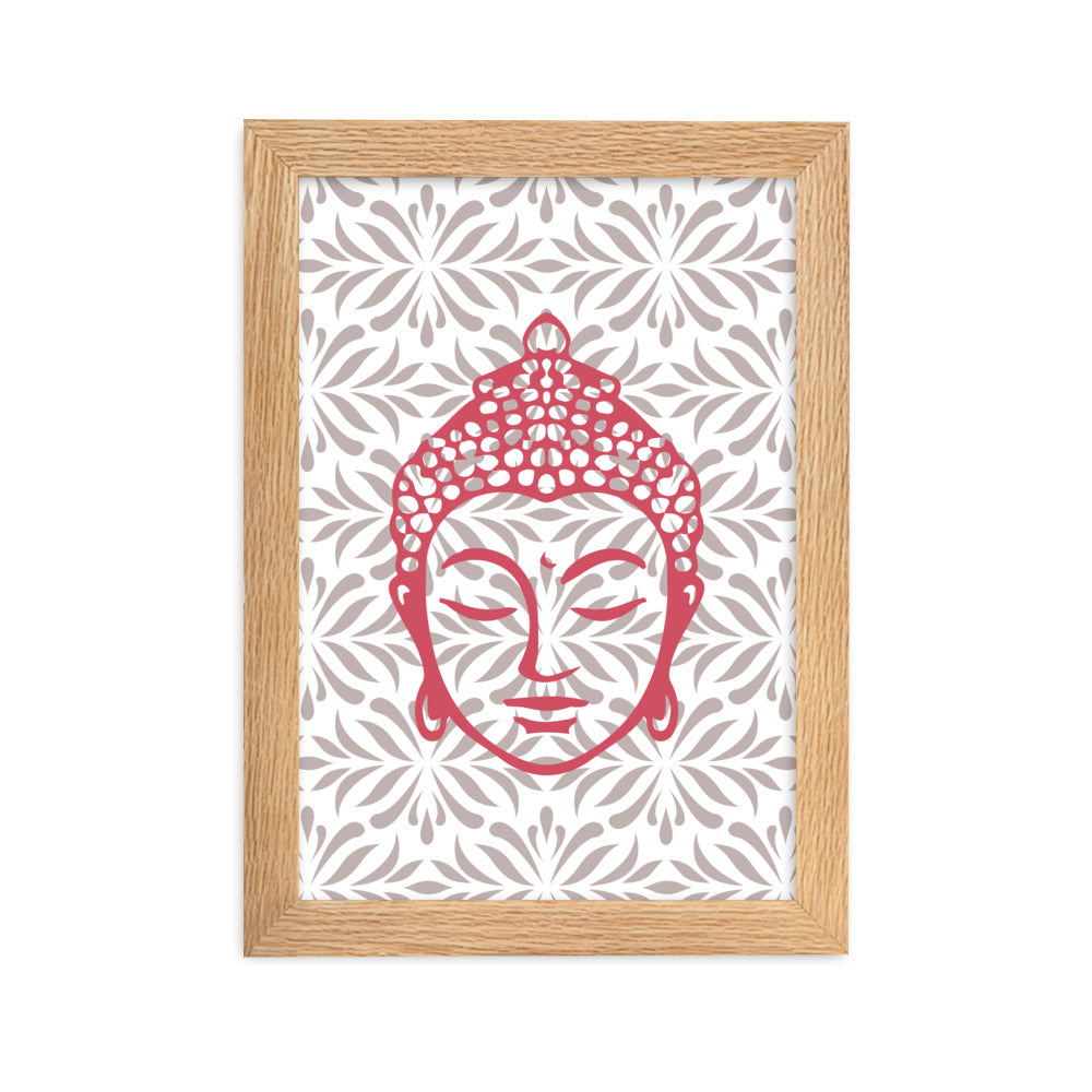 Rose Buddha Framed Matte Paper Poster Vertical