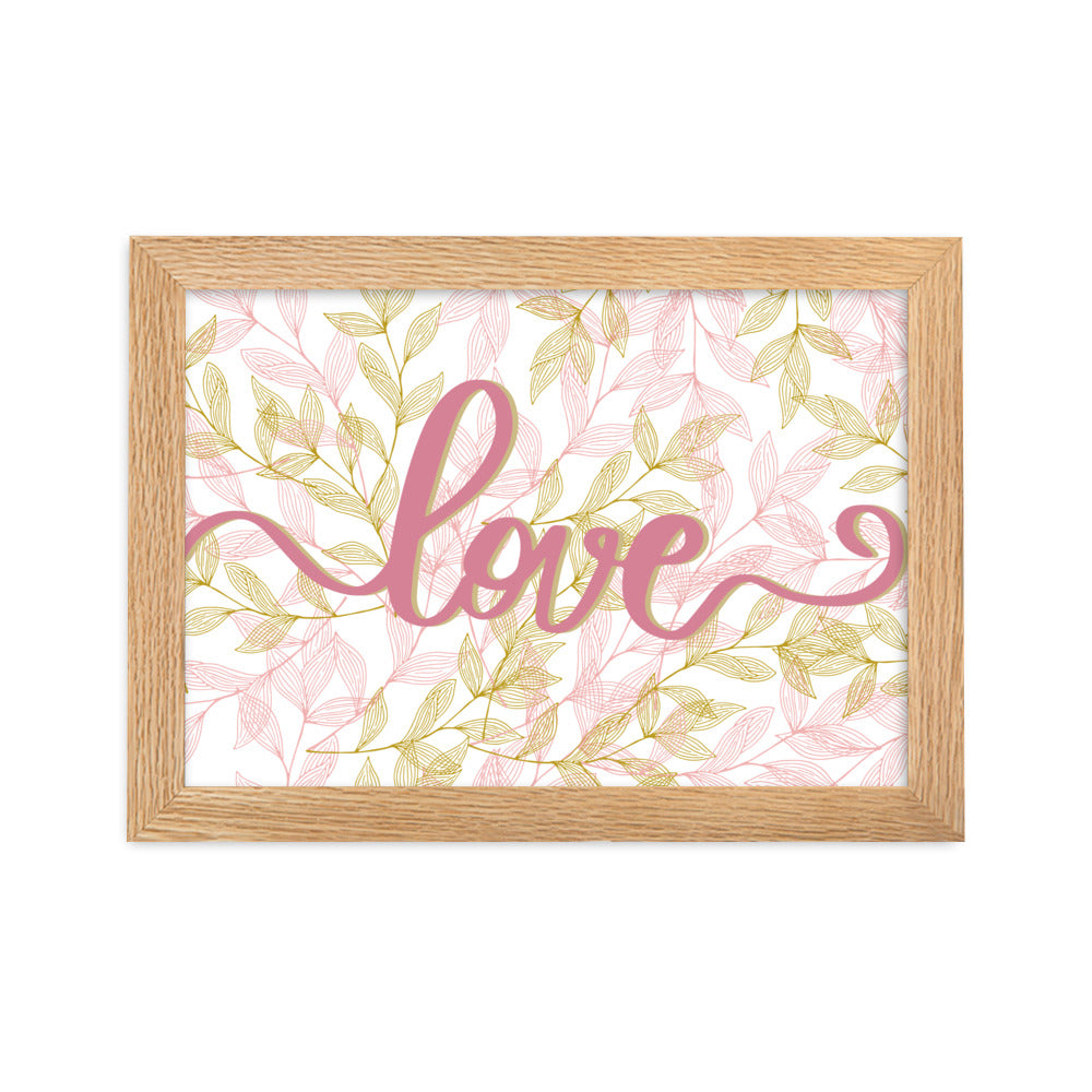 "Thankful for the Little Things" Framed Matte Paper Poster A