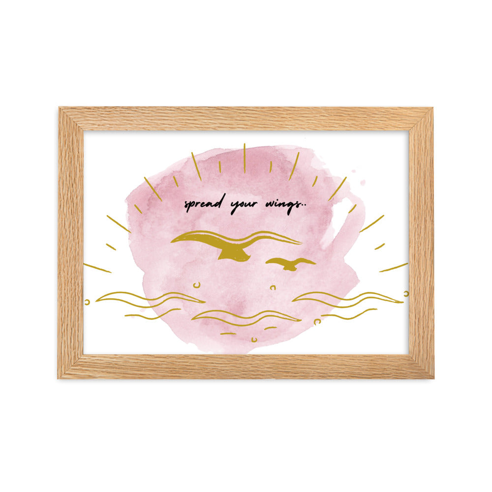 "Thankful for the Little Things" Framed Matte Paper Poster B