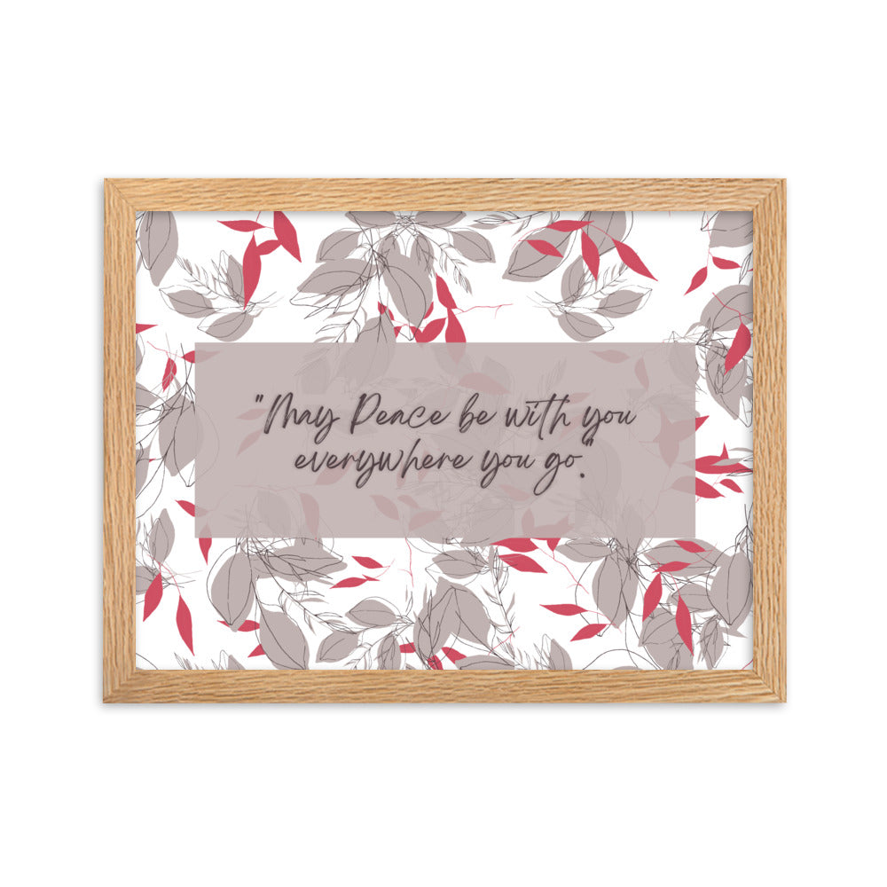 "Love is Life" Peace Framed Matte Paper Poster