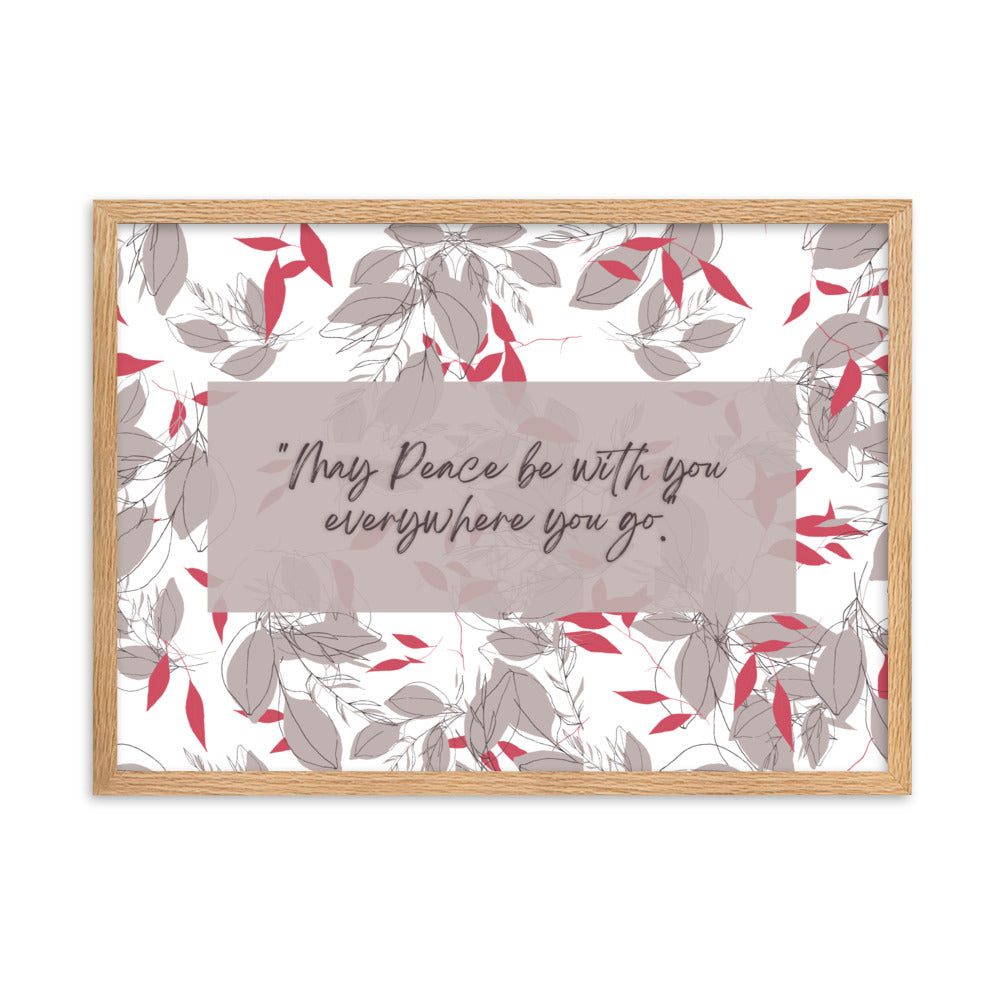"Love is Life" Peace Framed Matte Paper Poster