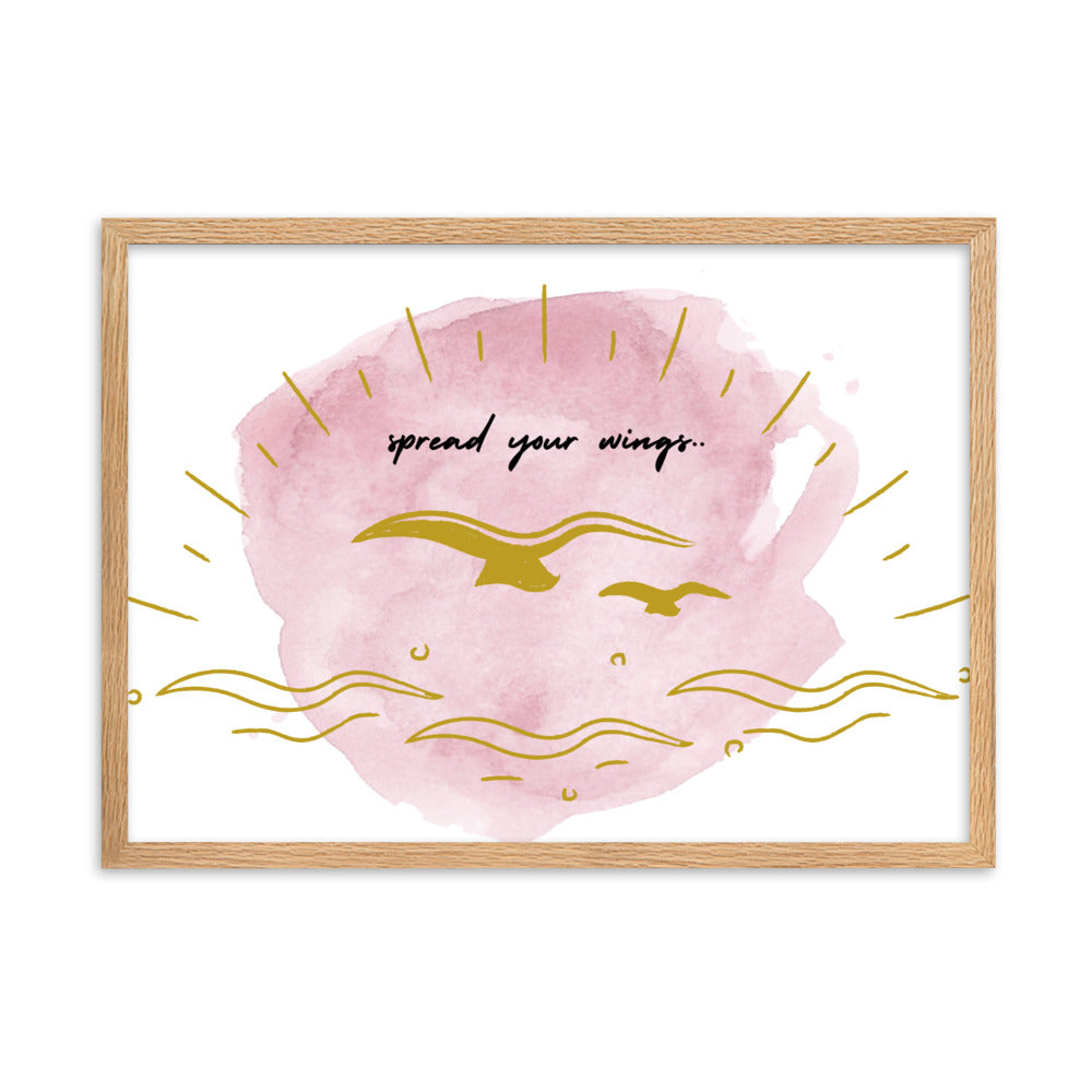 "Thankful for the Little Things" Framed Matte Paper Poster B