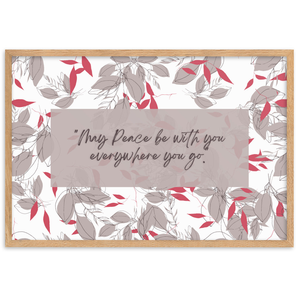 "Love is Life" Peace Framed Matte Paper Poster