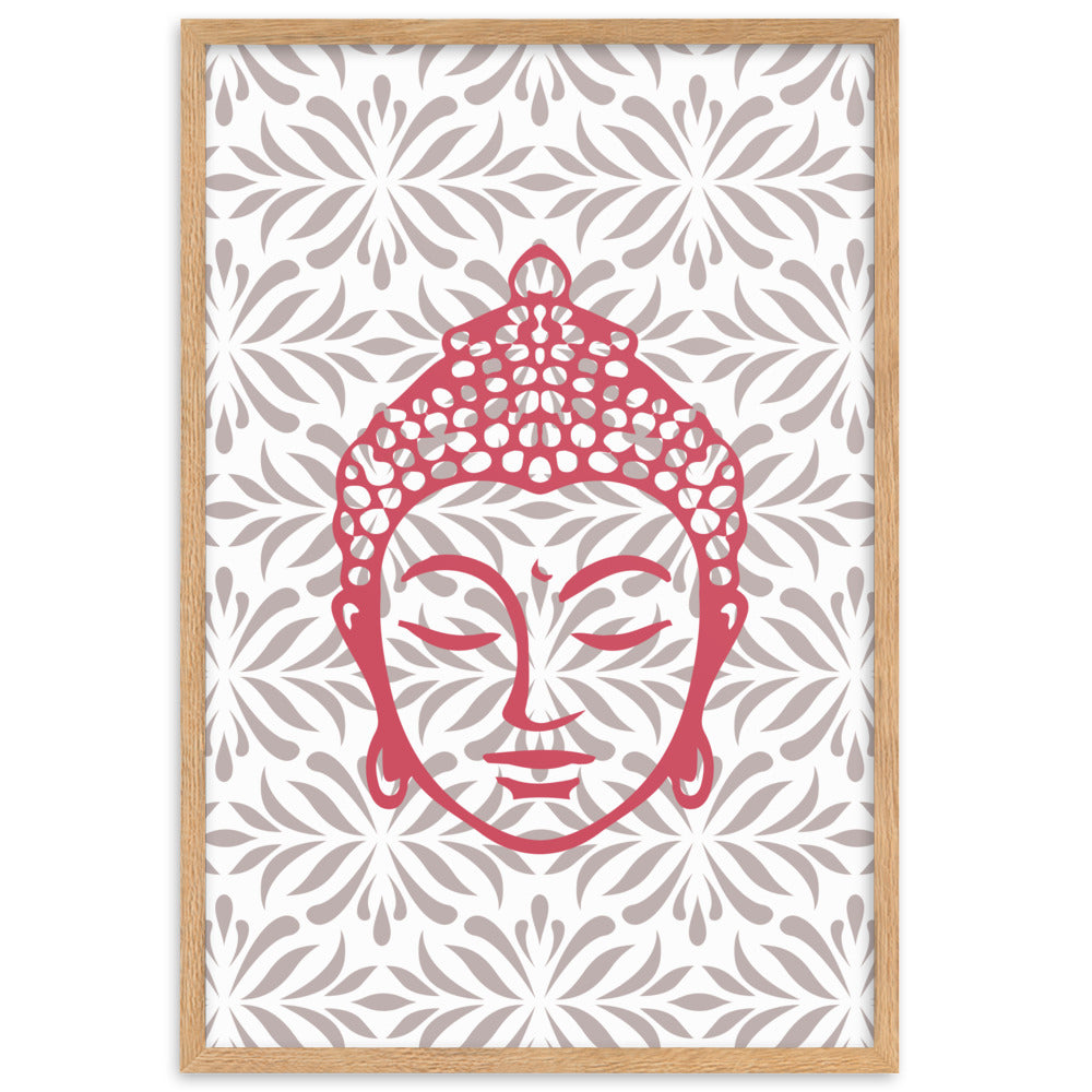 Rose Buddha Framed Matte Paper Poster Vertical