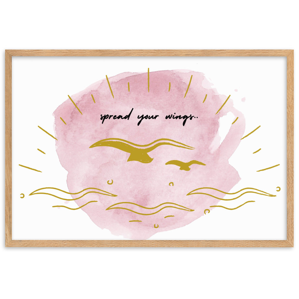 "Thankful for the Little Things" Framed Matte Paper Poster B