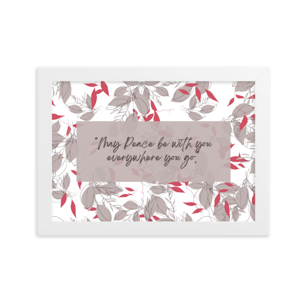 "Love is Life" Peace Framed Matte Paper Poster