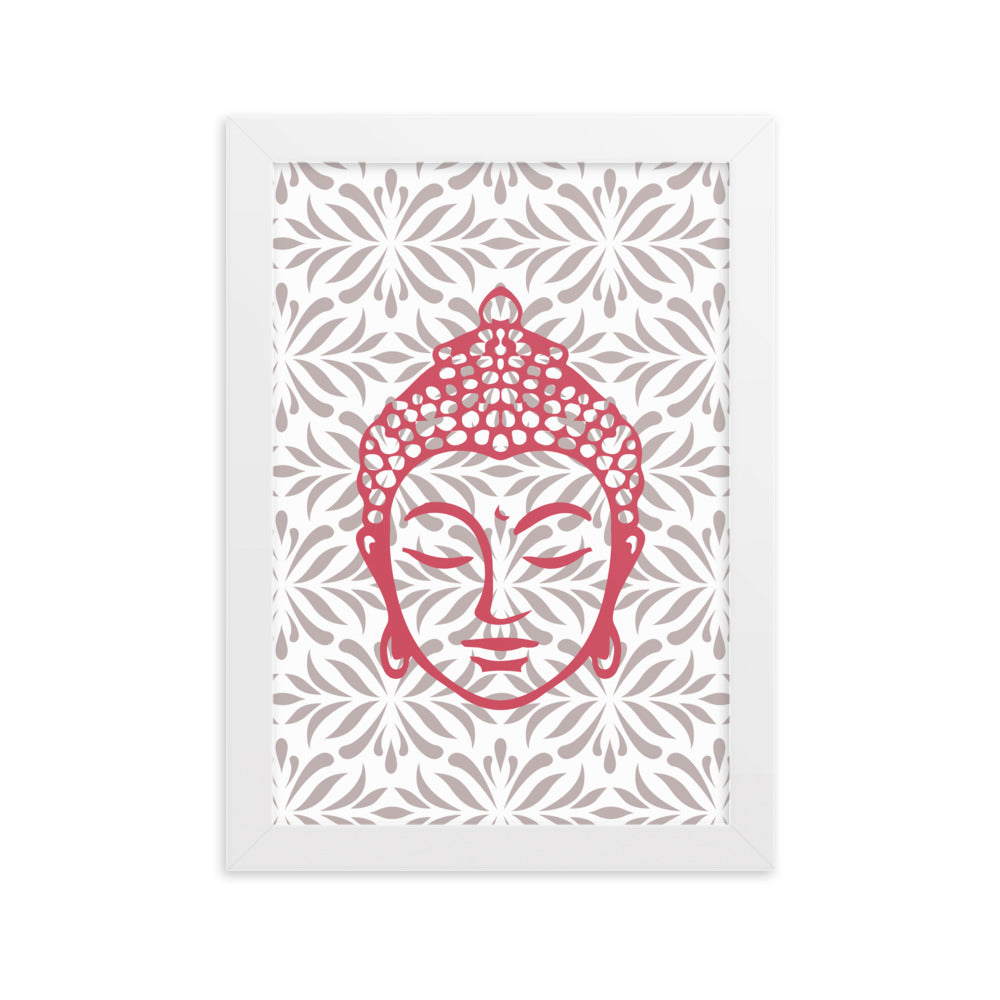 Rose Buddha Framed Matte Paper Poster Vertical