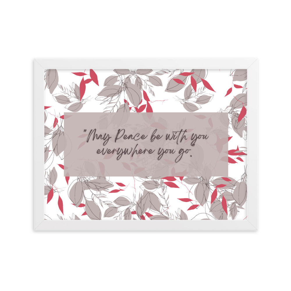 "Love is Life" Peace Framed Matte Paper Poster
