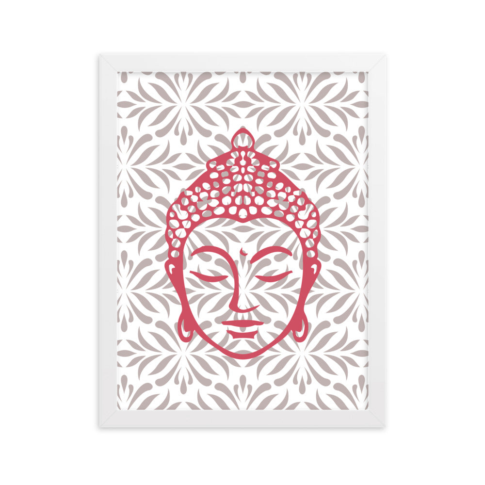 Rose Buddha Framed Matte Paper Poster Vertical