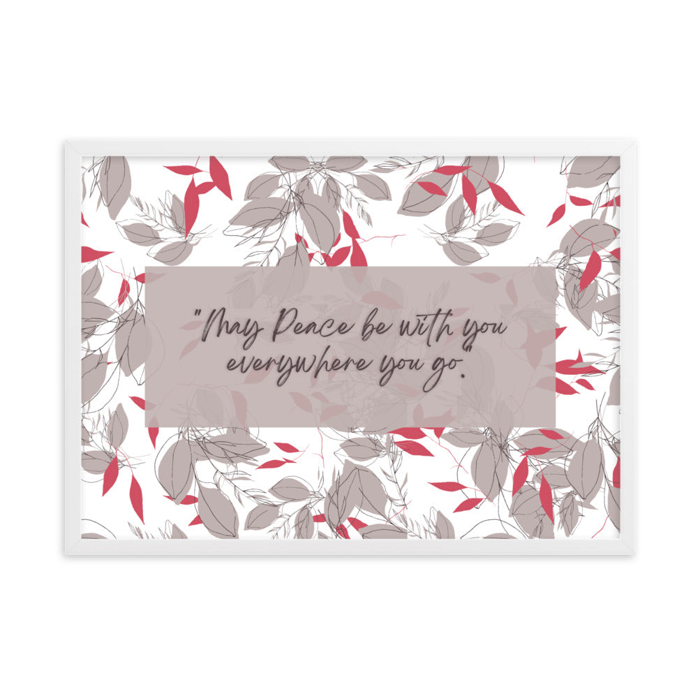 "Love is Life" Peace Framed Matte Paper Poster