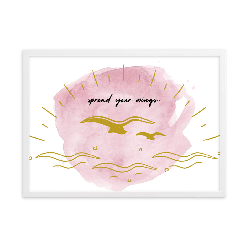 "Thankful for the Little Things" Framed Matte Paper Poster B