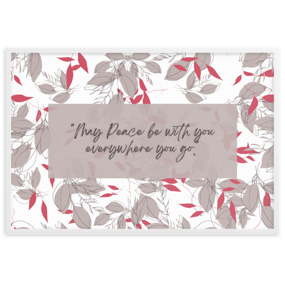 "Love is Life" Peace Framed Matte Paper Poster