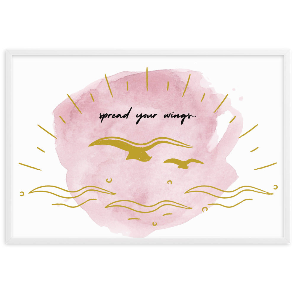 "Thankful for the Little Things" Framed Matte Paper Poster B