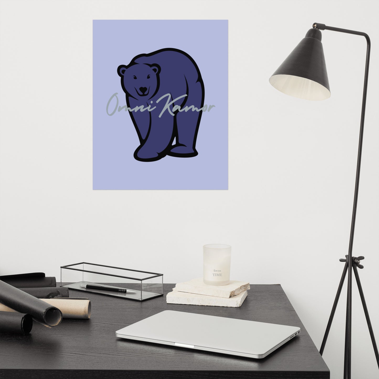 Blue Polar Bear Poster