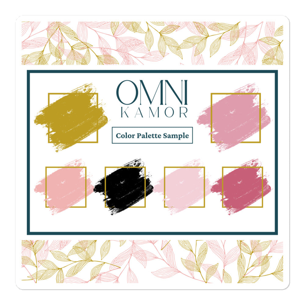 "Thankful for the Little Things" Color Palette Sample Sticker-Card