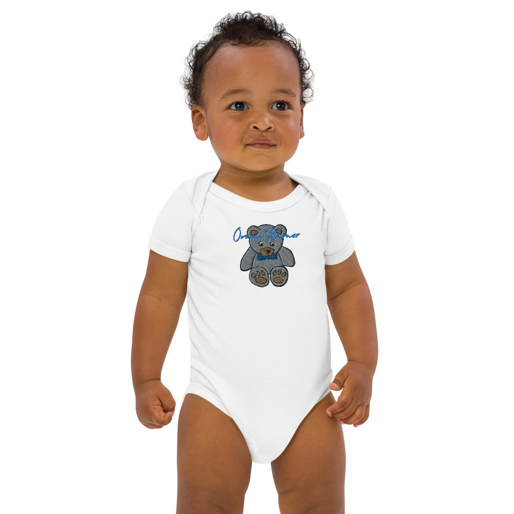 Baby Boy's Signature Teddy Bear Organic Cotton Onesie