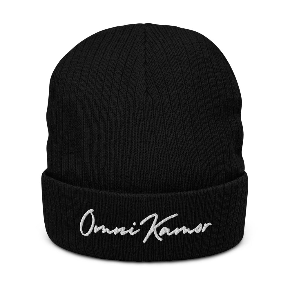 Embroidered Signature Recycled Cuffed Beanie