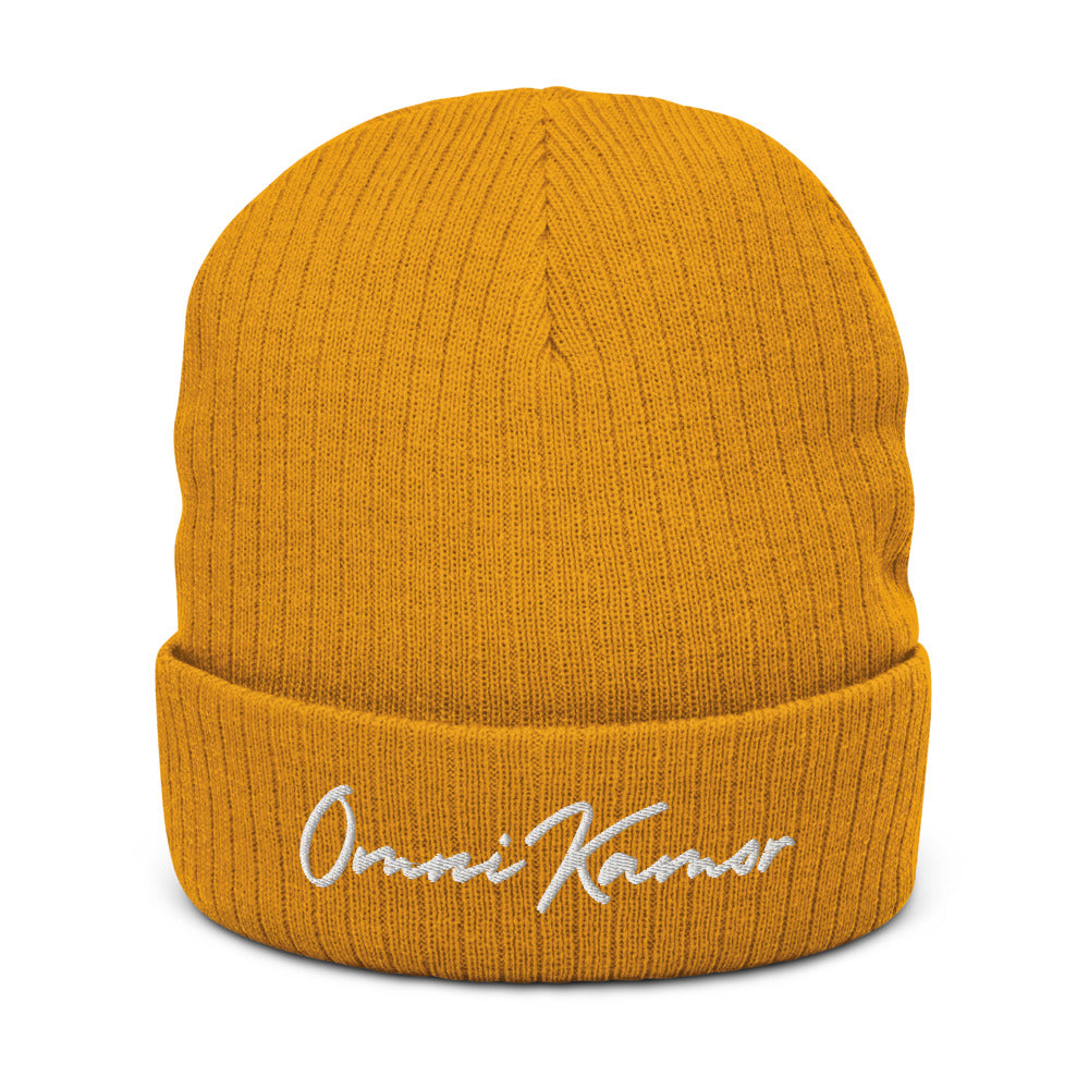 Embroidered Signature Recycled Cuffed Beanie