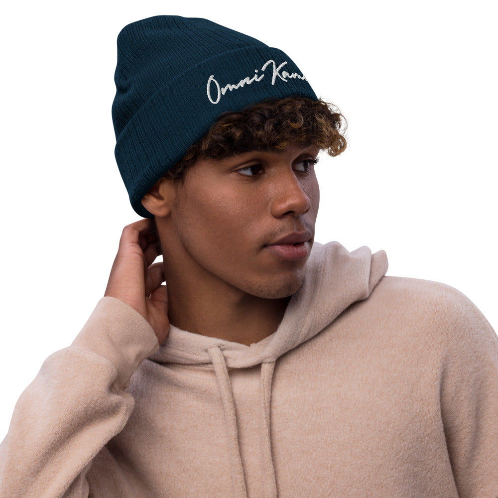 Embroidered Signature Recycled Cuffed Beanie