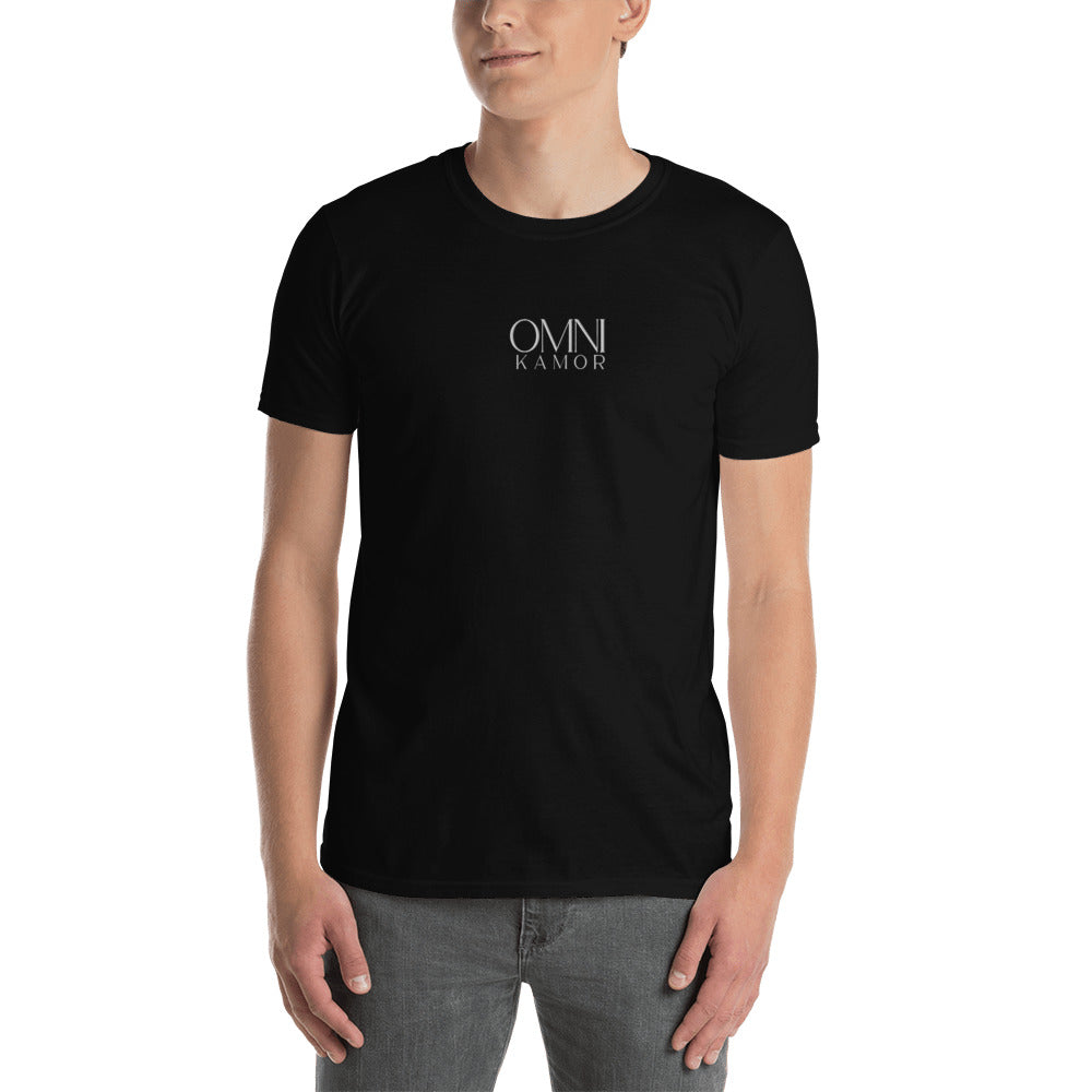 Embroidered Unisex, Stacked Logo, Short-Sleeve T-Shirt