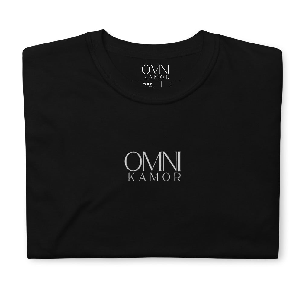 Embroidered Unisex, Stacked Logo, Short-Sleeve T-Shirt