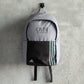 Embroidered Stacked Logo Adidas Backpack Grey