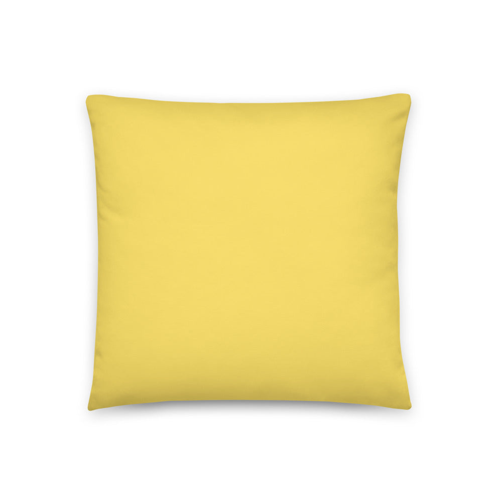 "Yellow Sketch Art" Decorative Pillow C2