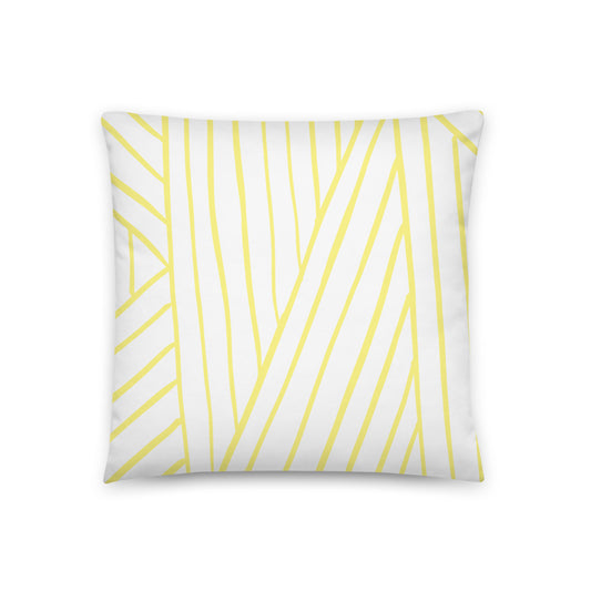 "Yellow Sketch Art" Decorative Pillow A